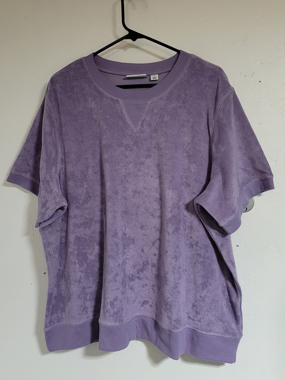 Women's Lavender Terry Short-Sleeve Crewneck Tee